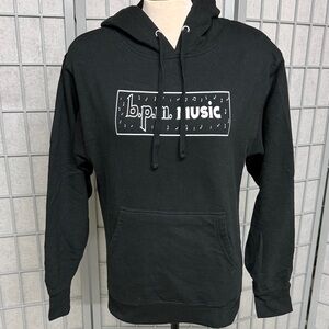 Independent Trading Company, Black Hoodie with Music Logo, Mens Small